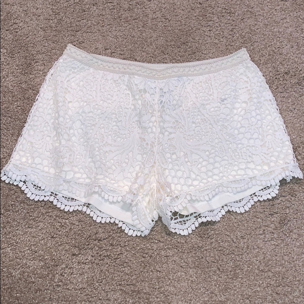 Super cute white crotched shorts